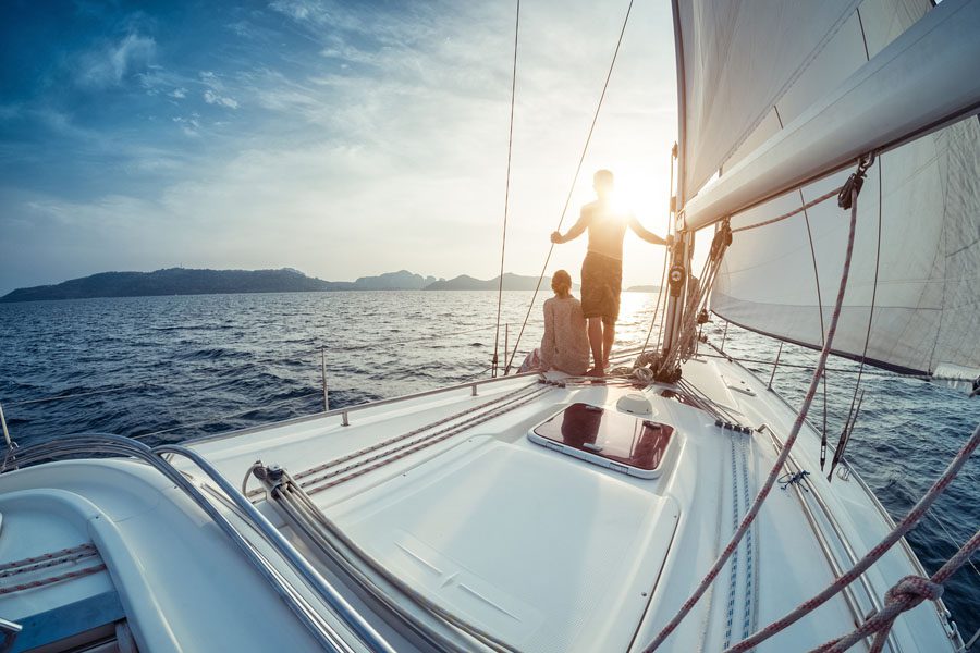 Yacht Insurance - Family Sailing on the Ocean with the Boat